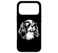Carcasa para iPhone 17 Pro MAX Cute Sunglasses Logo Black Cavalier King Charles Spaniel Dog