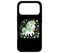 Carcasa para iPhone 17 Pro MAX Cute Unicorn Shamrock St Patricks Day Girls Kids Lepricorn