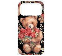 Carcasa para iPhone 17 Pro MAX Cute Valentines Teddy Bear Motif For Mama Bouquet of Roses
