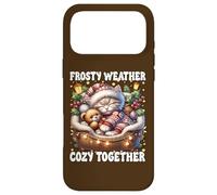 Carcasa para iPhone 17 Pro MAX Cute Winter Cat Cuddle with Teddy Bear Cozy Christmas Vibes