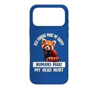 Carcasa para iPhone 17 Pro MAX Cute Womens Girls Kids Red Pandas Make Me Happy Not Humans