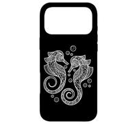Carcasa para iPhone 17 Pro MAX Cute Womens Girls Two Mandala Pattern Seahorse Lover