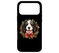 Carcasa para iPhone 17 Pro MAX Cute Wreath Christmas Bernedoodle Dog Lover