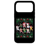 Carcasa para iPhone 17 Pro MAX Dabbing Santa Elf Friends Christmas Lights Boys Girls Xmas