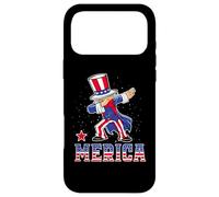 Carcasa para iPhone 17 Pro MAX Dabbing Uncle Sam America Flag Patriotic 4th of July