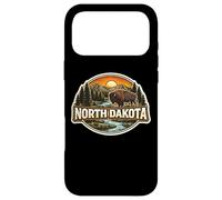 Carcasa para iPhone 17 Pro MAX Dakota del Norte Souvenir Vacation Memorabilia Badge State Trip