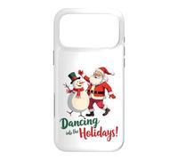 Carcasa para iPhone 17 Pro MAX Dancing into The Holidays Papá Noel muñeco de Nieve Regalo Hombres Mujeres