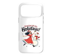 Carcasa para iPhone 17 Pro MAX Dancing into The Holidays Princesa Muñeco de Nieve Regalo Hombres Mujeres