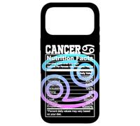 Carcasa para iPhone 17 Pro MAX Datos Nutricionales del Cáncer Signo del Zodíaco Astrología Azul Púrpura