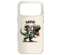 Carcasa para iPhone 17 Pro MAX David Dabbing Astronauta en un Dinosaurio Dibujos Animados