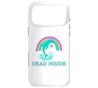 Carcasa para iPhone 17 Pro MAX Dead Inside Funny Dolphin Rainbow