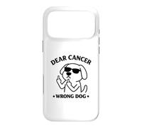 Carcasa para iPhone 17 Pro MAX Dear Cancer Wrong Dog Funny Cancer Concientización del Cáncer Diseño de Perro