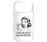 Carcasa para iPhone 17 Pro MAX Deck The Halls and Spike The Olives Retro Christmas Graphic