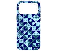 Carcasa para iPhone 17 Pro MAX Deep Light Blue Triangle Geometric Optical Illusion Pattern