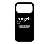 Carcasa para iPhone 17 Pro MAX Definición de Angela, Divertida Fiesta de cumpleaños con el Nombre de Pila para Angela