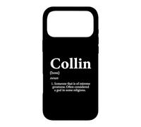 Carcasa para iPhone 17 Pro MAX Definición Divertida de Collin God con Nombre de niño para Collins