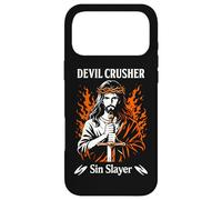 Carcasa para iPhone 17 Pro MAX Devil Crusher Pecado Slayer Jesús Guerra Espiritual Cristiano