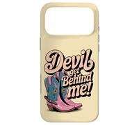 Carcasa para iPhone 17 Pro MAX Devil Get Behind Me/Botas Vaqueras