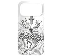 Carcasa para iPhone 17 Pro MAX Devoción al Sagrado Corazón de Jesús Arte Católico Vintage