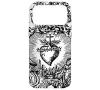 Carcasa para iPhone 17 Pro MAX Devoción al Sagrado Corazón de Jesús Arte Católico Vintage