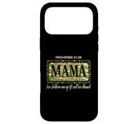 Carcasa para iPhone 17 Pro MAX Día de la Madre Proverbios Cristianos Blessed Momma Wildflowers