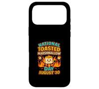 Carcasa para iPhone 17 Pro MAX Día Nacional del Malvavisco Tostado Agosto 30 Divertido Retro 90