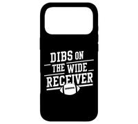 Carcasa para iPhone 17 Pro MAX Dibs On The Wide Receiver Fútbol Esposa Novia Chica QB