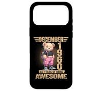 Carcasa para iPhone 17 Pro MAX Diciembre de 1960 65 cumpleaños 65 años Oso de Peluche Siendo Impresionante