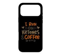 Carcasa para iPhone 17 Pro MAX Dieta cetogénica Corro con cetonas y café Ketosis Keto Dieta