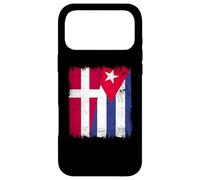Carcasa para iPhone 17 Pro MAX Dinamarca Cuba Media Bandera Danesa Herencia Cubana
