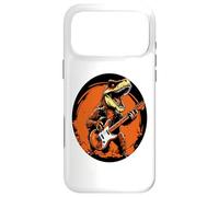 Carcasa para iPhone 17 Pro MAX Dinosaur T-Rex Playing Guitar Gifts Bass Guitarist Funny Art