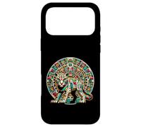 Carcasa para iPhone 17 Pro MAX Dios Azteca Tezcatlipoca y Leopardo con el Calendario Maya