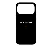 Carcasa para iPhone 17 Pro MAX Dios es Amor Juan 4:8 Cita Cristiana Jesús Cruz