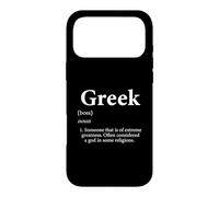 Carcasa para iPhone 17 Pro MAX Dios Griego Meme Definición Gracioso Grecia Meme Cumpleaños Griegos