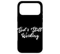 Carcasa para iPhone 17 Pro MAX Dios Sigue Trabajando fe Cristiana Jesús Inspirador