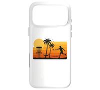 Carcasa para iPhone 17 Pro MAX Disc Golf Tropical Sunset Palm Trees Beach Graphic