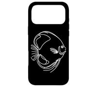 Carcasa para iPhone 17 Pro MAX Discus Fish Line Art Ocean Acuario Diseño
