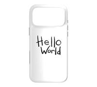 Carcasa para iPhone 17 Pro MAX Diseño artístico con Pincel en Negrita de Hello World con el Primer código