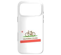 Carcasa para iPhone 17 Pro MAX Diseño de Ciclismo de montaña en Bicicleta de montaña con Bandera de California en Bicicleta