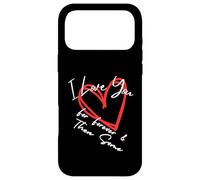Carcasa para iPhone 17 Pro MAX Diseño de corazón I Love You Forever & Then Some, I Love You More