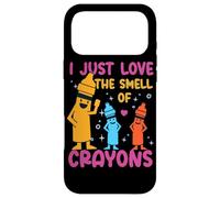 Carcasa para iPhone 17 Pro MAX Diseño de crayones I Just Love The Smell para niños y niñas