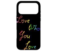 Carcasa para iPhone 17 Pro MAX Diseño de guión Rainbow Love Who You