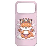 Carcasa para iPhone 17 Pro MAX Diseño de Mandala en Postura de Loto para atención Plena, Lindo Zorro de Yoga