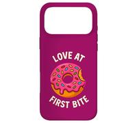 Carcasa para iPhone 17 Pro MAX Diseño de Postre de Fresa con Dona de Amor al Primer bocado