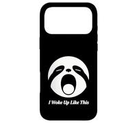 Carcasa para iPhone 17 Pro MAX Diseño Divertido de Cara de Perezoso I Woke Up Like This Sloth Face
