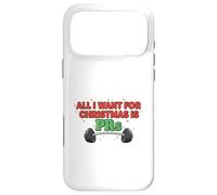 Carcasa para iPhone 17 Pro MAX Diseño Divertido de Entrenamiento navideño All I Want for Christmas Is PRs