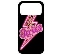 Carcasa para iPhone 17 Pro MAX Diseño estético del Zodiaco en Forma de Trueno Leopardo Aries