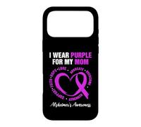 Carcasa para iPhone 17 Pro MAX Diseño I Wear Purple For My Mom - Concientización sobre el Alzheimer