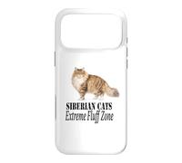 Carcasa para iPhone 17 Pro MAX Diseño para dueños de Gatos Siberian Cats Extreme Fluff Zone