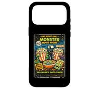 Carcasa para iPhone 17 Pro MAX Diseño Película Horror Retro con Palomitas Monstruo Drive-In
